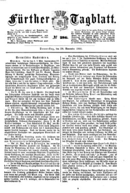 Fürther Tagblatt Donnerstag 29. November 1860