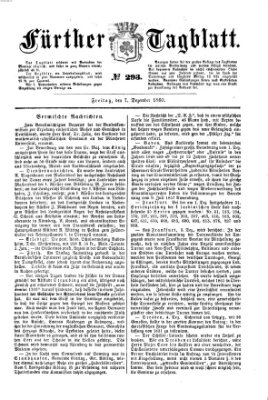 Fürther Tagblatt Freitag 7. Dezember 1860