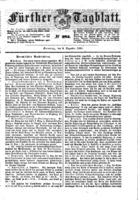 Fürther Tagblatt Sonntag 9. Dezember 1860