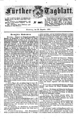 Fürther Tagblatt Sonntag 23. Dezember 1860