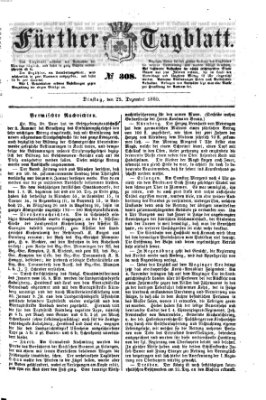 Fürther Tagblatt Dienstag 25. Dezember 1860