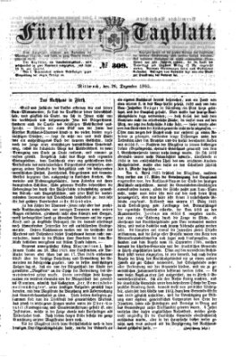 Fürther Tagblatt Mittwoch 26. Dezember 1860