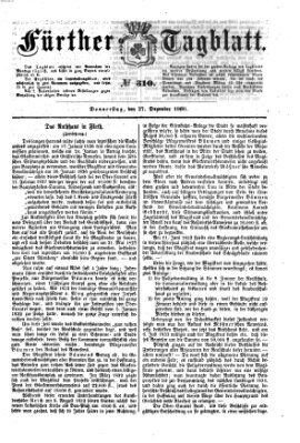 Fürther Tagblatt Donnerstag 27. Dezember 1860