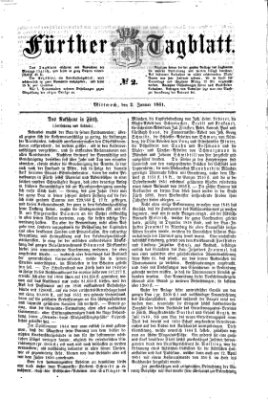 Fürther Tagblatt Mittwoch 2. Januar 1861