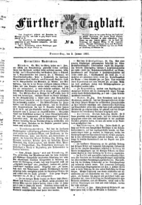 Fürther Tagblatt Donnerstag 3. Januar 1861