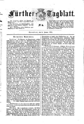 Fürther Tagblatt Samstag 5. Januar 1861