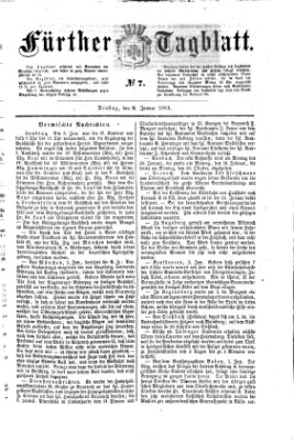 Fürther Tagblatt Dienstag 8. Januar 1861