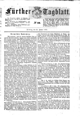 Fürther Tagblatt Freitag 11. Januar 1861