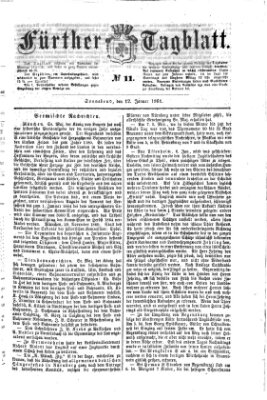 Fürther Tagblatt Samstag 12. Januar 1861