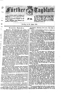 Fürther Tagblatt Dienstag 15. Januar 1861