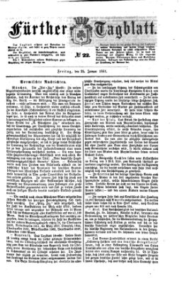 Fürther Tagblatt Freitag 25. Januar 1861