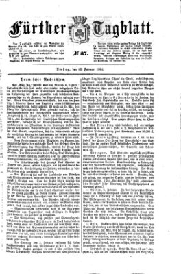 Fürther Tagblatt Dienstag 12. Februar 1861