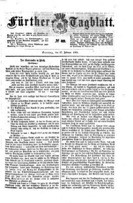 Fürther Tagblatt Sonntag 17. Februar 1861