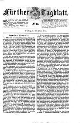 Fürther Tagblatt Dienstag 19. Februar 1861