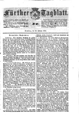 Fürther Tagblatt Samstag 23. Februar 1861