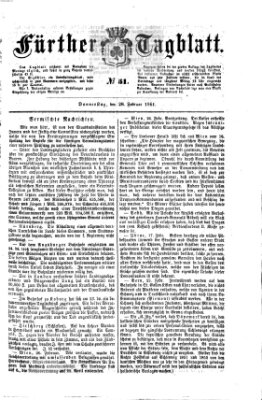 Fürther Tagblatt Donnerstag 28. Februar 1861