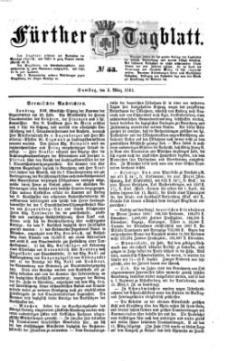 Fürther Tagblatt Samstag 2. März 1861