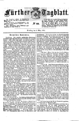 Fürther Tagblatt Dienstag 5. März 1861