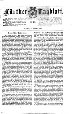 Fürther Tagblatt Dienstag 12. März 1861