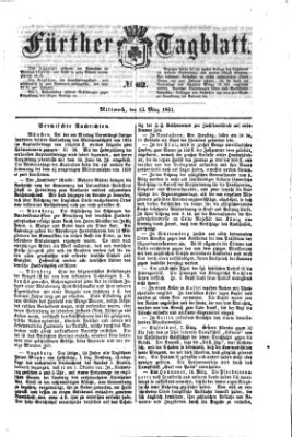 Fürther Tagblatt Mittwoch 13. März 1861