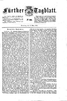 Fürther Tagblatt Sonntag 17. März 1861