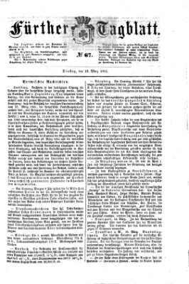 Fürther Tagblatt Dienstag 19. März 1861