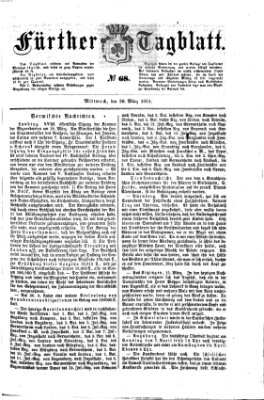 Fürther Tagblatt Mittwoch 20. März 1861