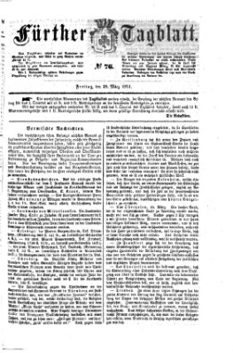 Fürther Tagblatt Freitag 29. März 1861