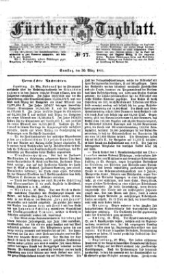 Fürther Tagblatt Samstag 30. März 1861