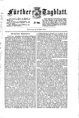 Fürther Tagblatt Sonntag 14. April 1861