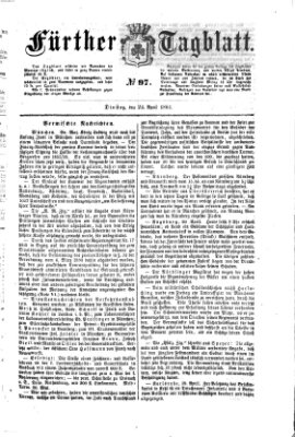 Fürther Tagblatt Dienstag 23. April 1861