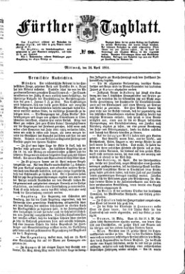 Fürther Tagblatt Mittwoch 24. April 1861