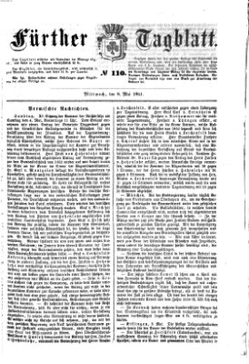 Fürther Tagblatt Mittwoch 8. Mai 1861