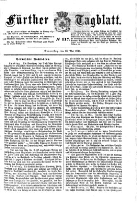 Fürther Tagblatt Donnerstag 16. Mai 1861