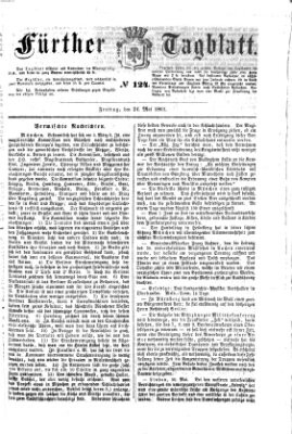 Fürther Tagblatt Freitag 24. Mai 1861