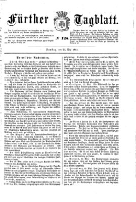 Fürther Tagblatt Samstag 25. Mai 1861