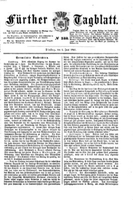 Fürther Tagblatt Dienstag 4. Juni 1861