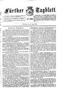 Fürther Tagblatt Dienstag 11. Juni 1861