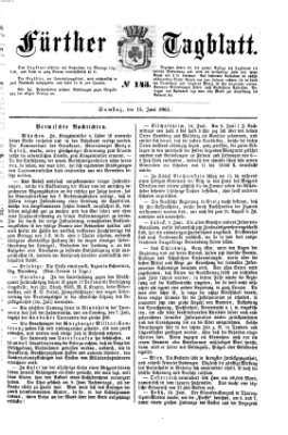 Fürther Tagblatt Samstag 15. Juni 1861