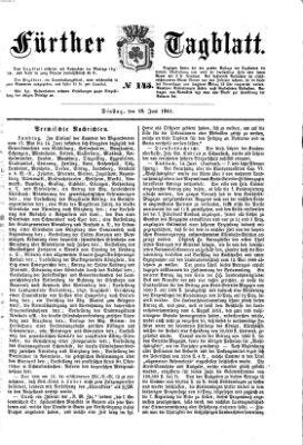 Fürther Tagblatt Dienstag 18. Juni 1861