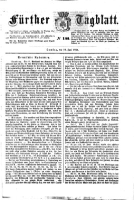 Fürther Tagblatt Samstag 29. Juni 1861