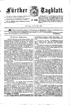 Fürther Tagblatt Sonntag 30. Juni 1861