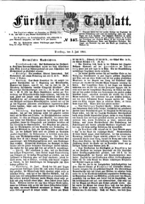 Fürther Tagblatt Dienstag 2. Juli 1861