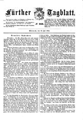 Fürther Tagblatt Mittwoch 10. Juli 1861