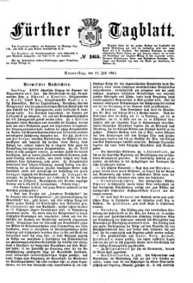 Fürther Tagblatt Donnerstag 11. Juli 1861