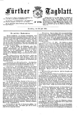 Fürther Tagblatt Samstag 20. Juli 1861