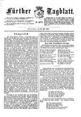 Fürther Tagblatt Donnerstag 25. Juli 1861