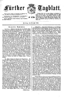 Fürther Tagblatt Freitag 26. Juli 1861