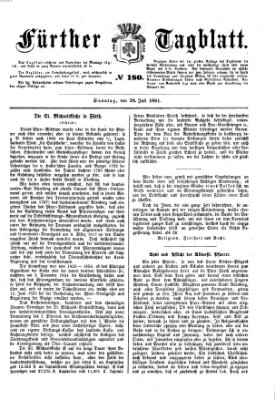 Fürther Tagblatt Sonntag 28. Juli 1861