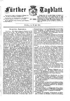 Fürther Tagblatt Dienstag 30. Juli 1861